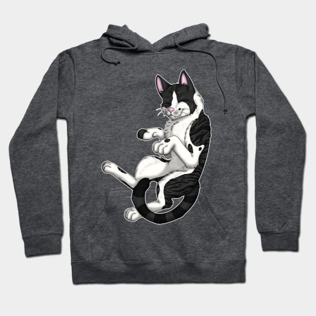 Black Bicolor Tabby Shorthair Hoodie by spyroid101